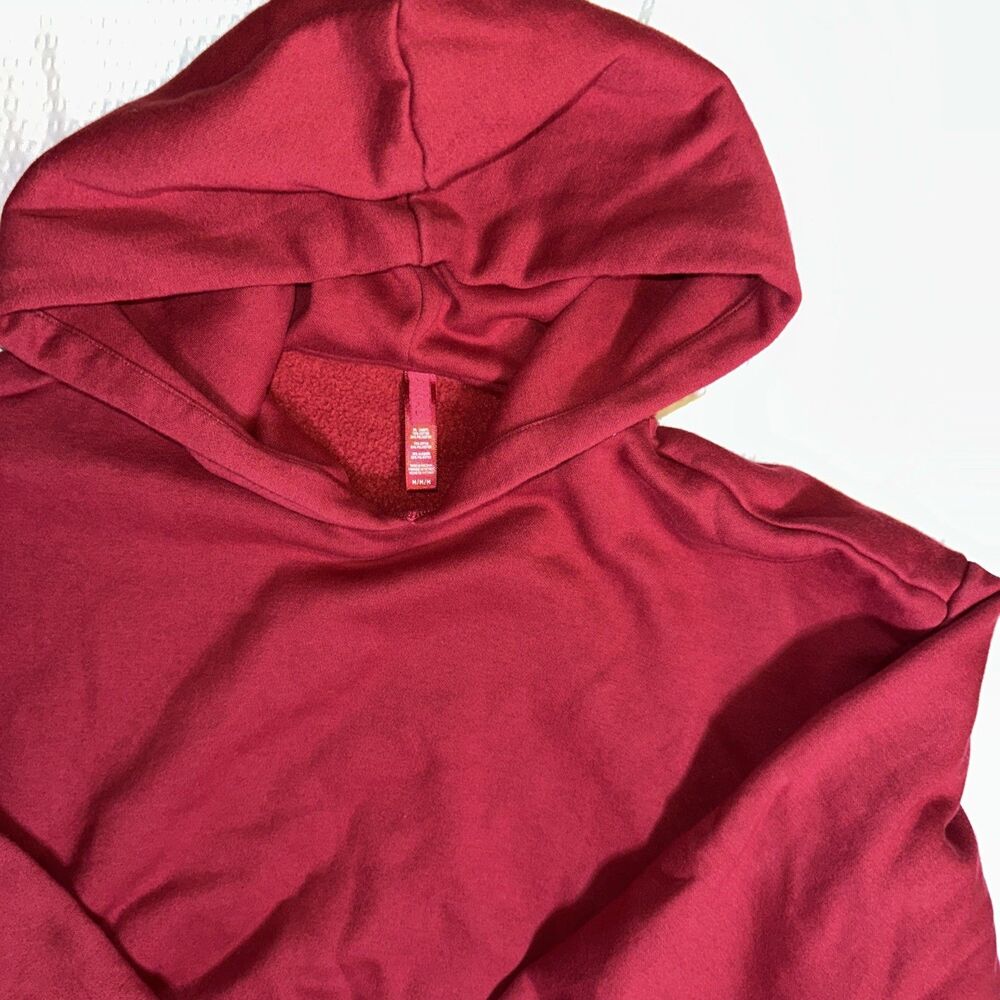Skims Classic Lounge Boxy Hoodie in Merlot Sz medium